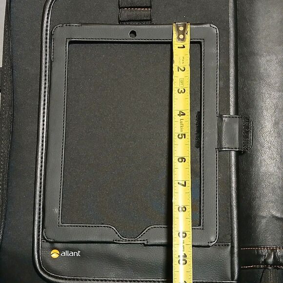 Allant iPad Case Black Full Zip Pro Folio Leather Vinyl The Milano Travel Handle - Picture 13 of 15